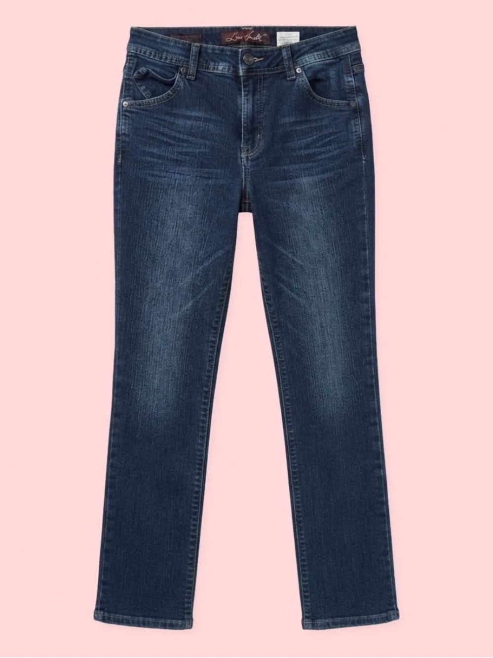 Gloria Vanderbilt Classic Dark Blue Straight Leg Jeans Size 14